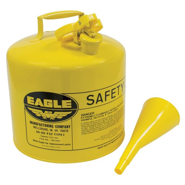 Metal Safety Diesel Can 765-200 Eagle 5 Gallon With Funnel